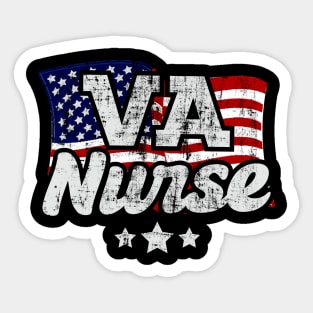 VA Nurse Patritic Flag Sticker